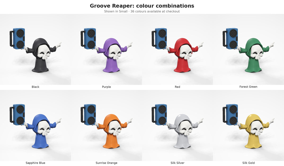 Groove Reaper — colour combinations grid