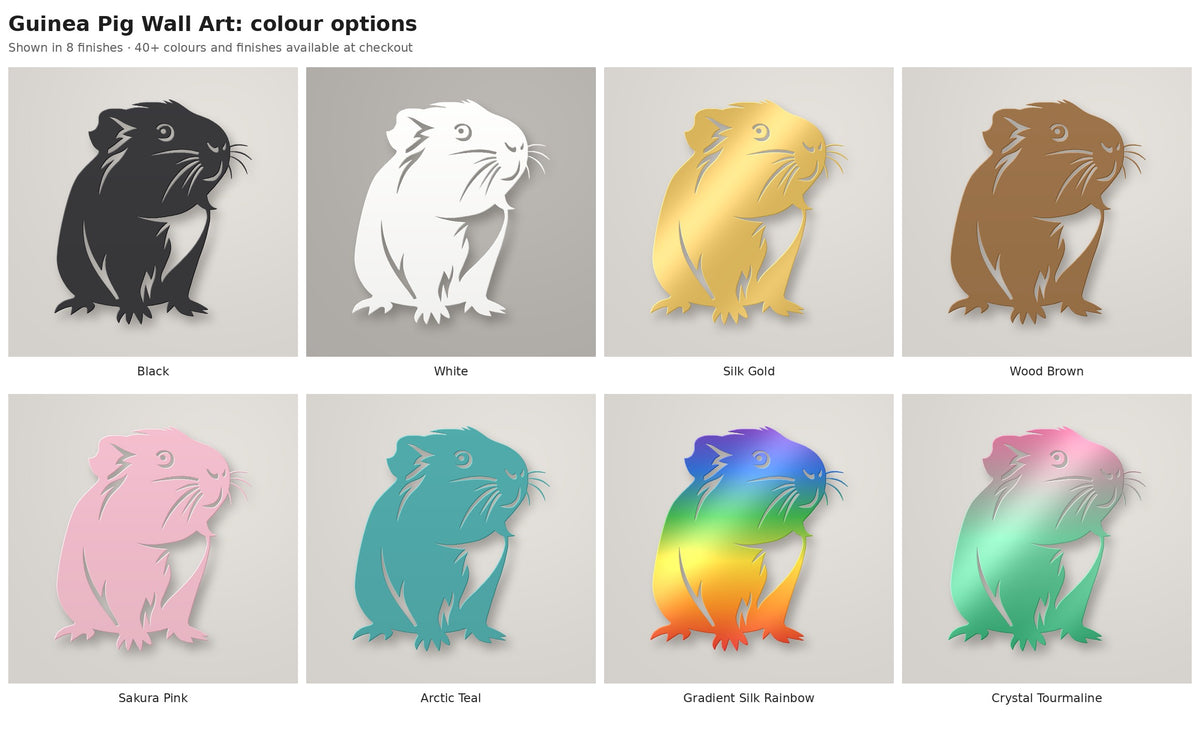 Guinea Pig Wall Art — colour options