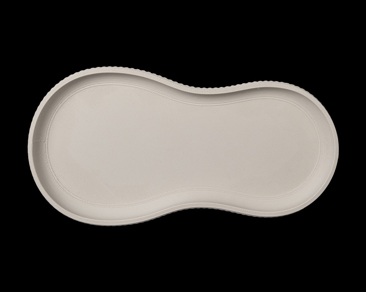 Kidney Tray and Candle Holder — tray from above