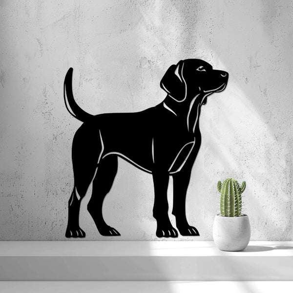 Labrador Wall Art — shown in black on a wall