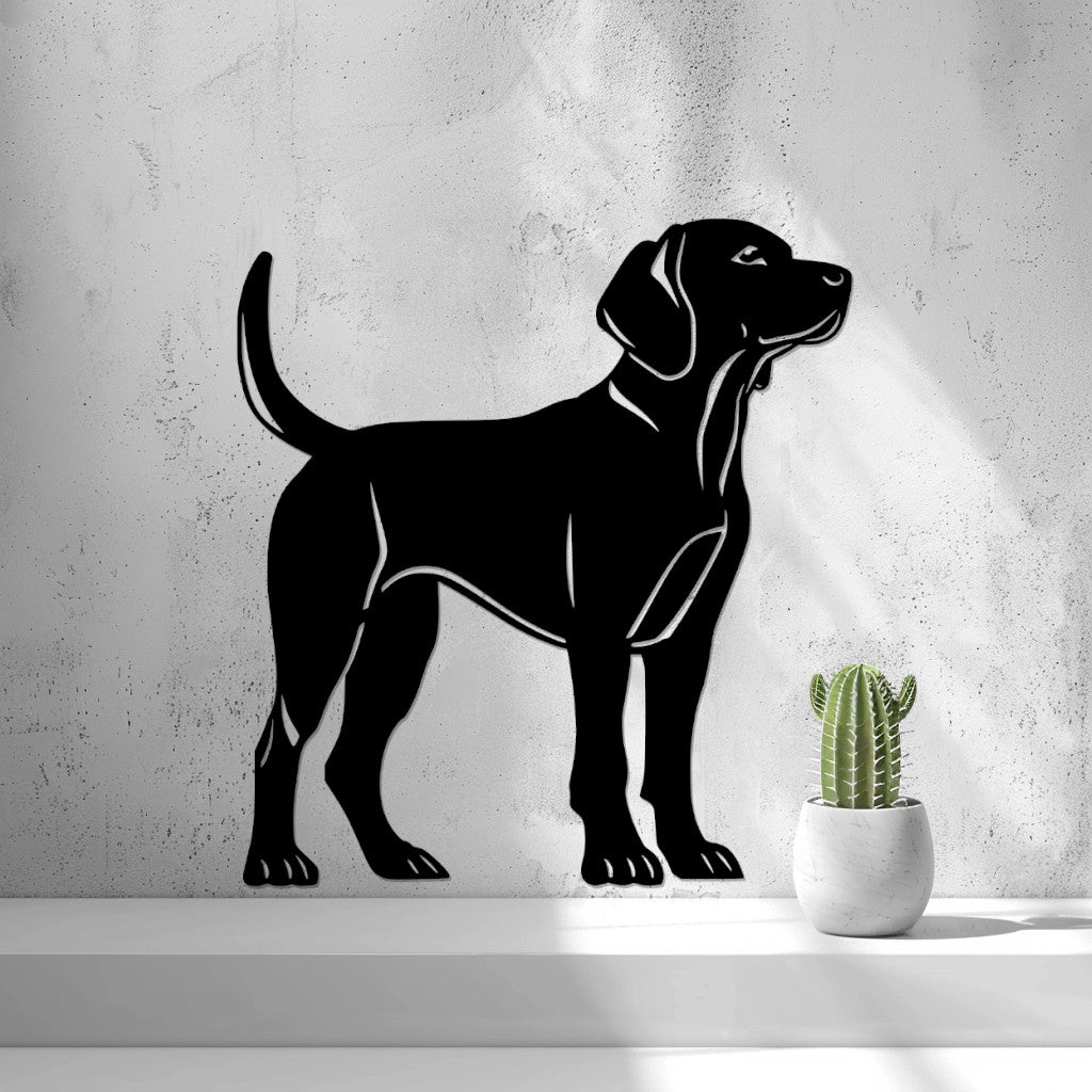 Labrador Wall Art — shown in black on a wall