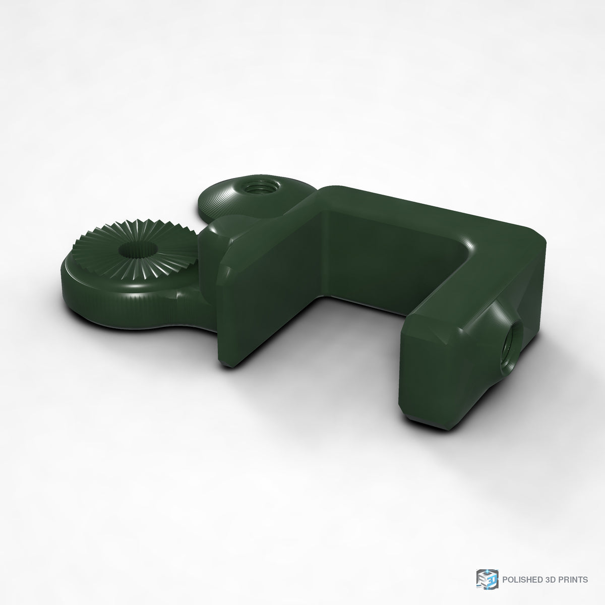 Link-A-Link Fixed C-Clamp Mount – shown in PETG Dark Green