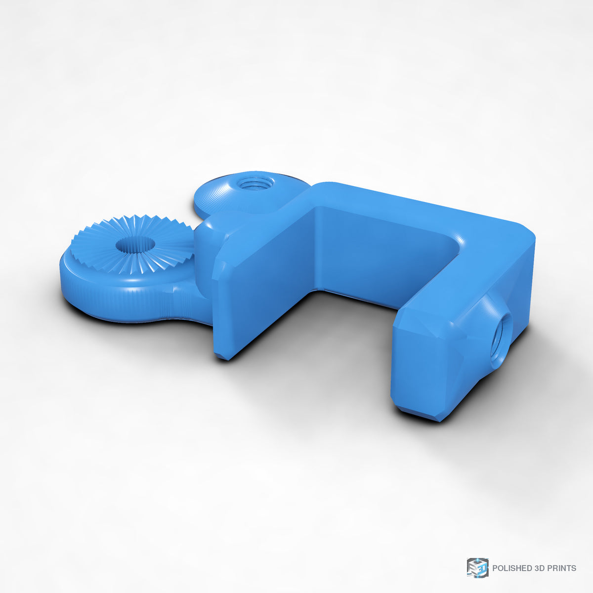 Link-A-Link Fixed C-Clamp Mount – shown in PETG Electric Blue