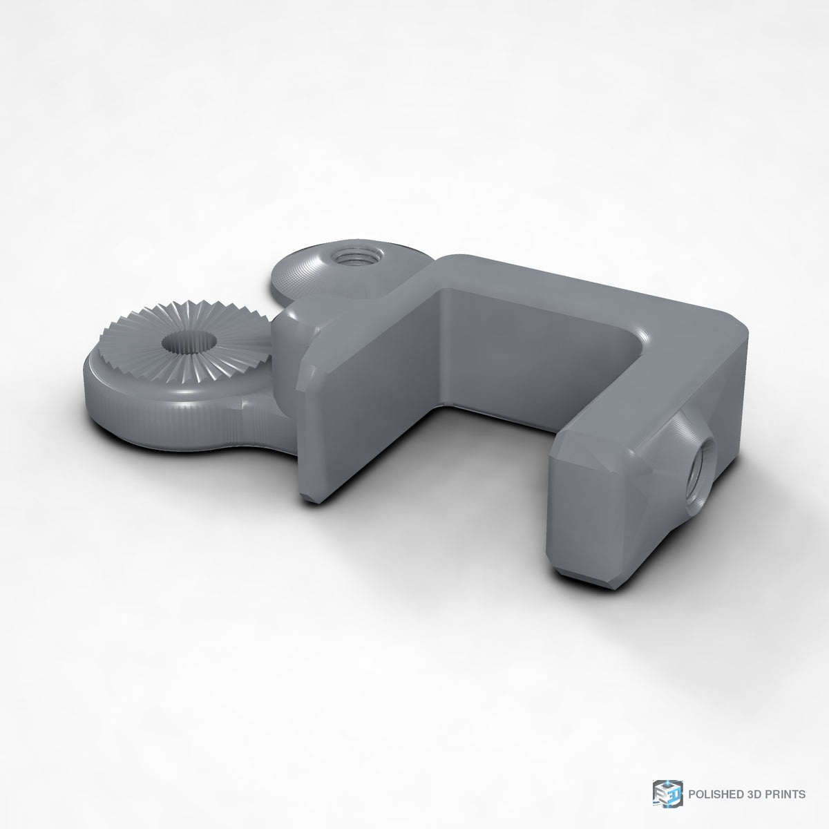 Link-A-Link Fixed C-Clamp Mount – shown in PETG Silver