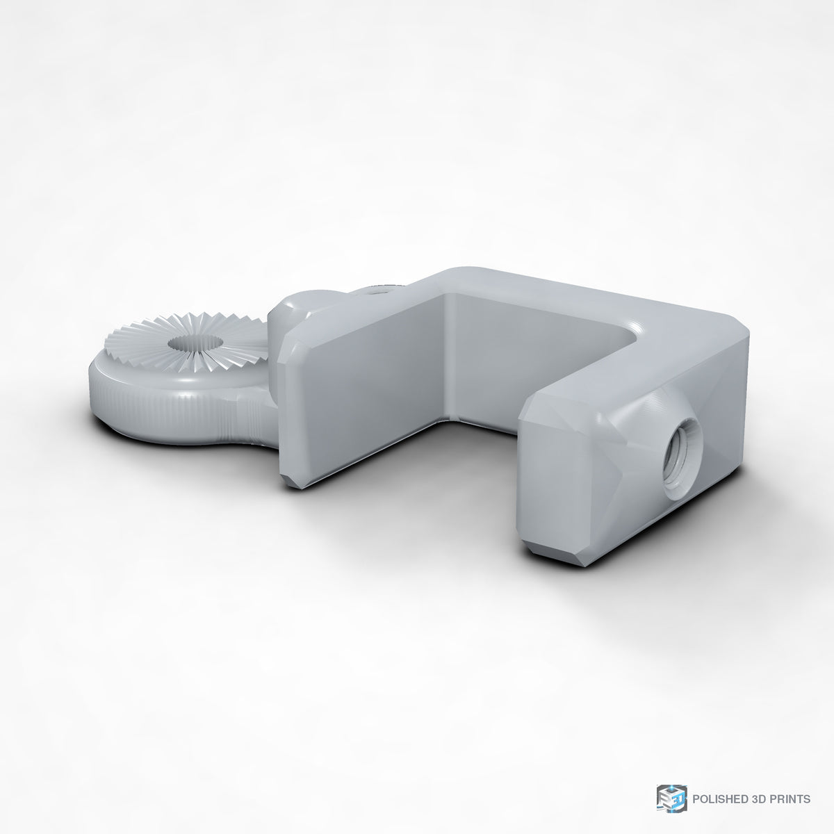 Link-A-Link Fixed C-Clamp Mount – front view in PETG Grey