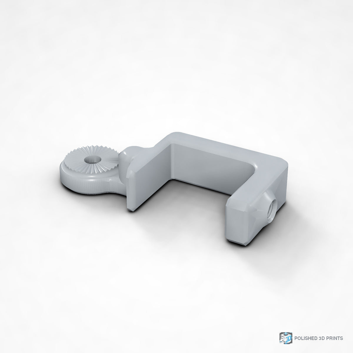 Link-A-Link Fixed C-Clamp Mount – Up to 80 mm option, shown in PETG Grey
