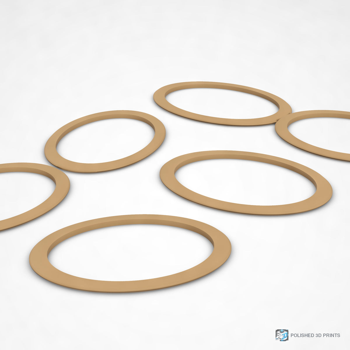 Link-A-Link Tension Band Pack – close-up, pack of 10 heavy rubber bands, six shown (representative render; supplied bands may differ in colour and size)