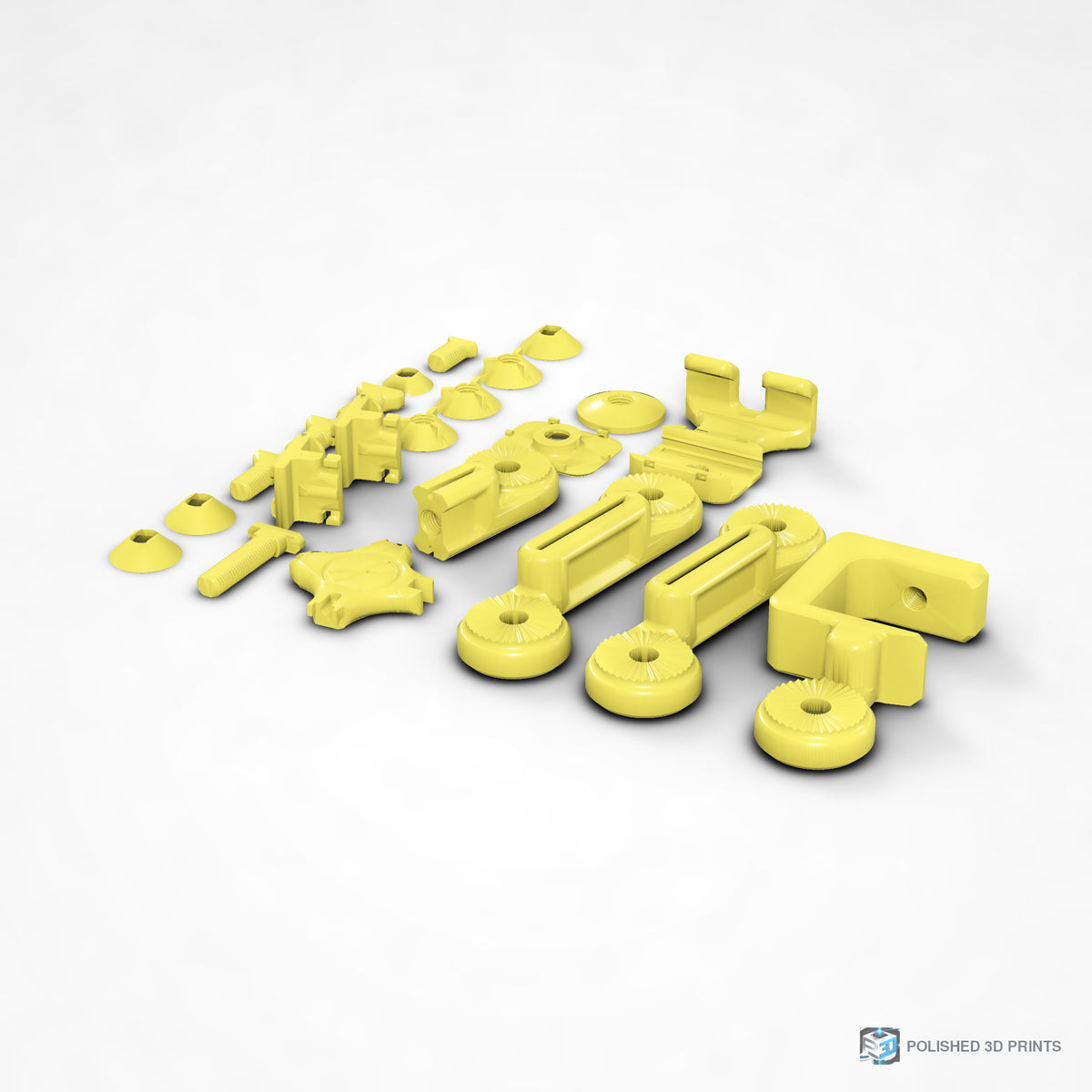 Link-A-Link Desk Phone Arm Kit – shown in PETG Yellow