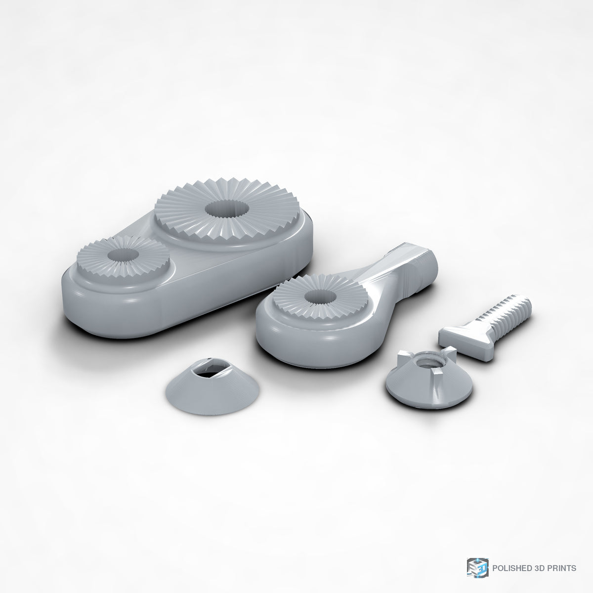 Link-A-Link Microphone Mount – right angle in PETG Grey