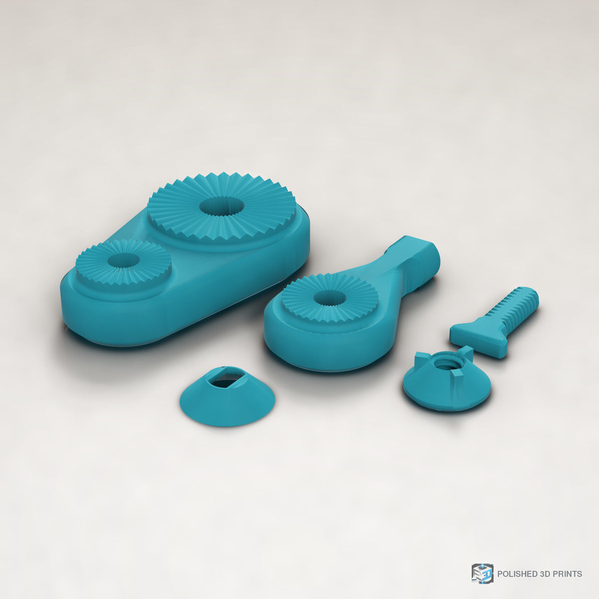 Link-A-Link Microphone Mount – in ASA Teal on a warm studio background