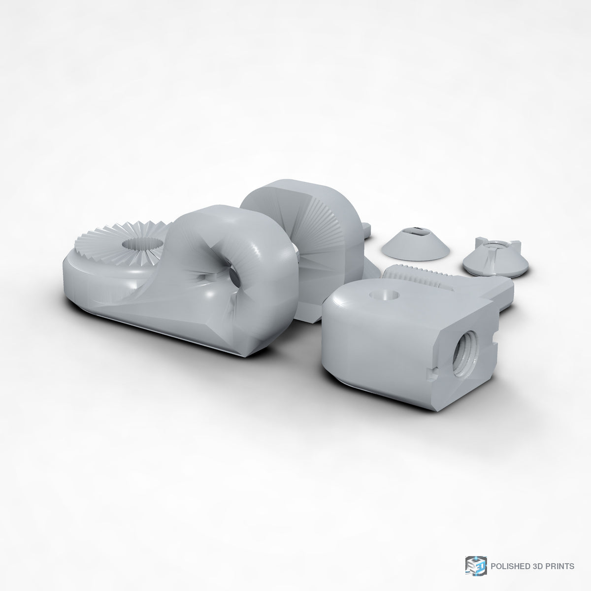 Link-A-Link Swivel Payload Link – front view in PETG Grey