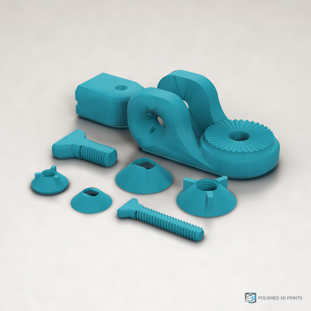 Link-A-Link Swivel Payload Link – in ASA Teal on a warm studio background