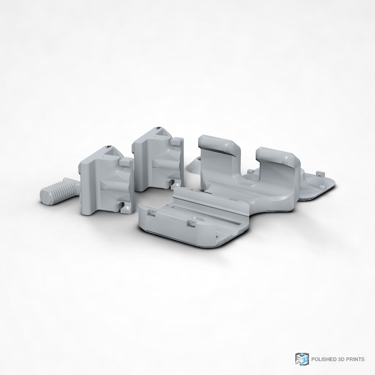 Link-A-Link Tensioned Phone Mount – front view in PETG Grey