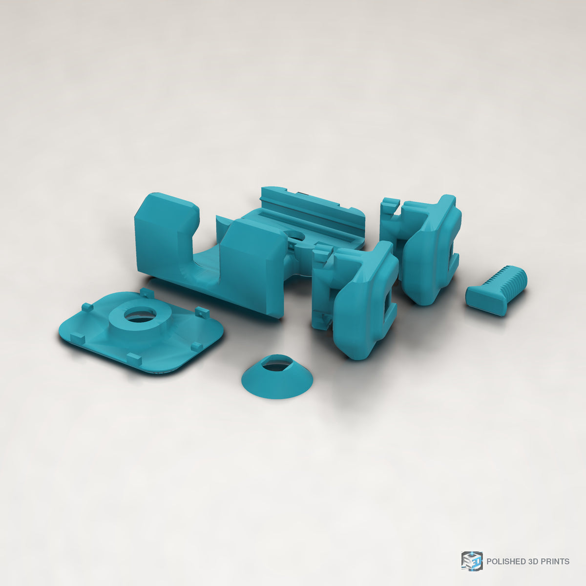 Link-A-Link Tensioned Phone Mount – in ASA Teal on a warm studio background