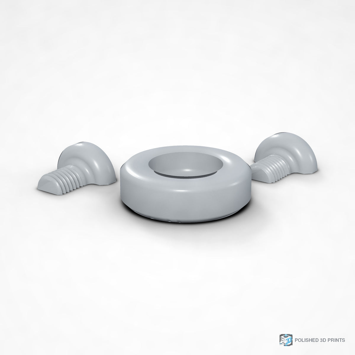 Link-A-Link 1/4"-20 Camera Mount – front view in PETG Grey