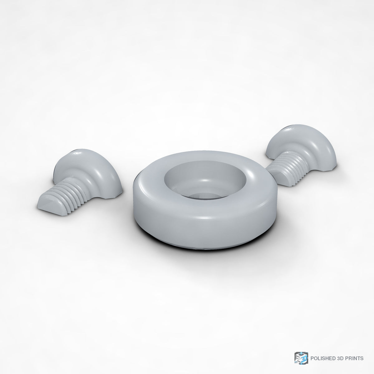 Link-A-Link 1/4"-20 Camera Mount – three-quarter view in PETG Grey
