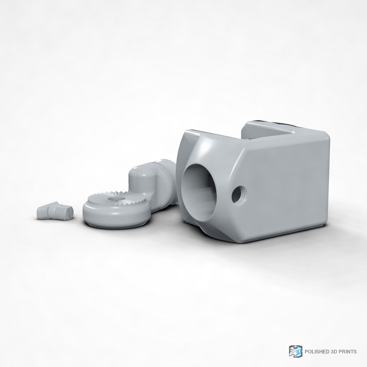 Link-A-Link Rotating C-Clamp Mount – shown in PETG Grey