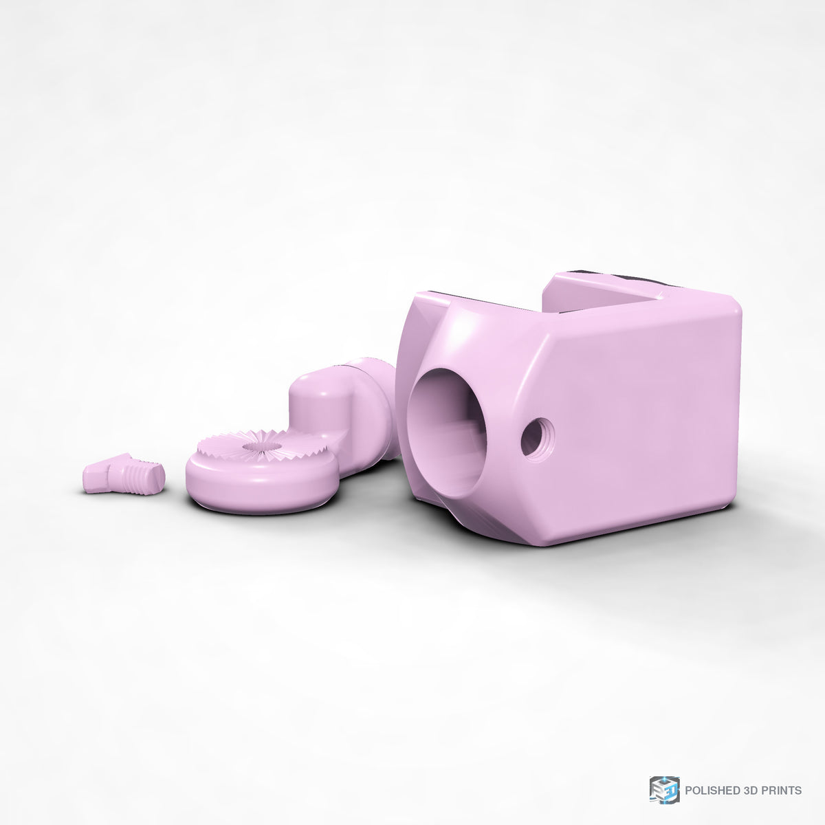 Link-A-Link Rotating C-Clamp Mount – shown in PETG Pink
