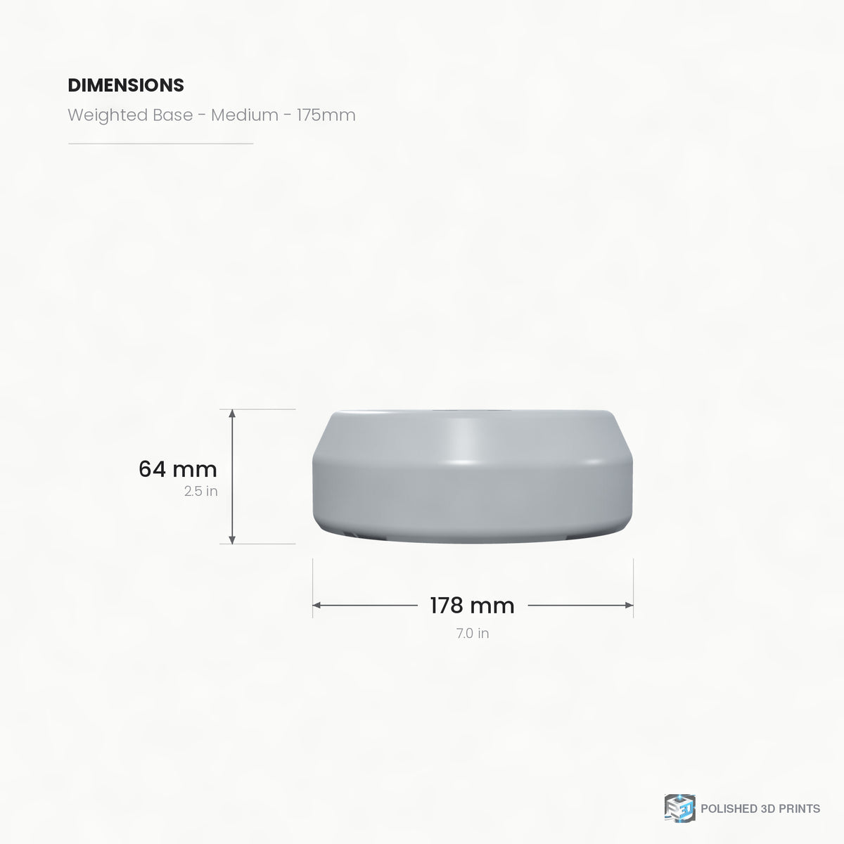 Link-A-Link Weighted Base – dimensions drawing