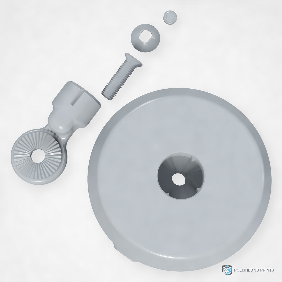 Link-A-Link Weighted Base – top-down view in PETG Grey