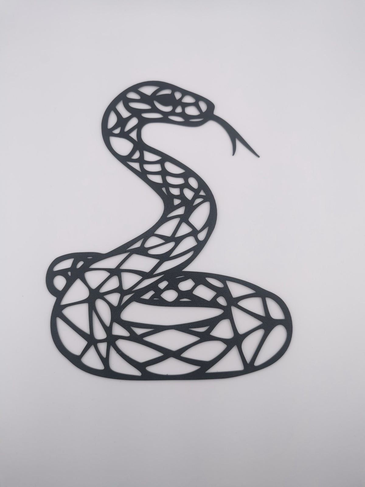 Low Poly Snake Wall Art — the printed piece