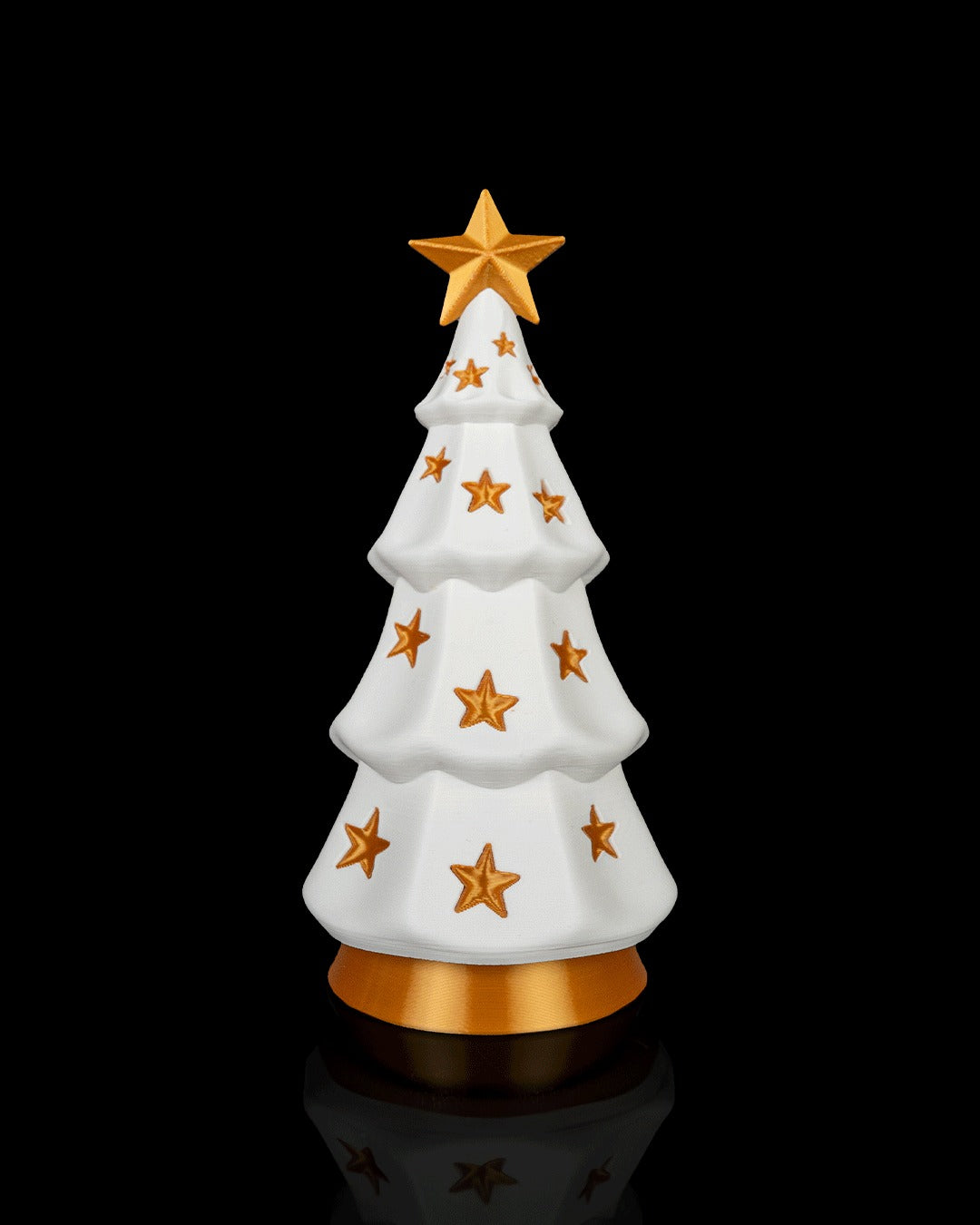 Luminous Tree Table Lamp — tiered tree unlit