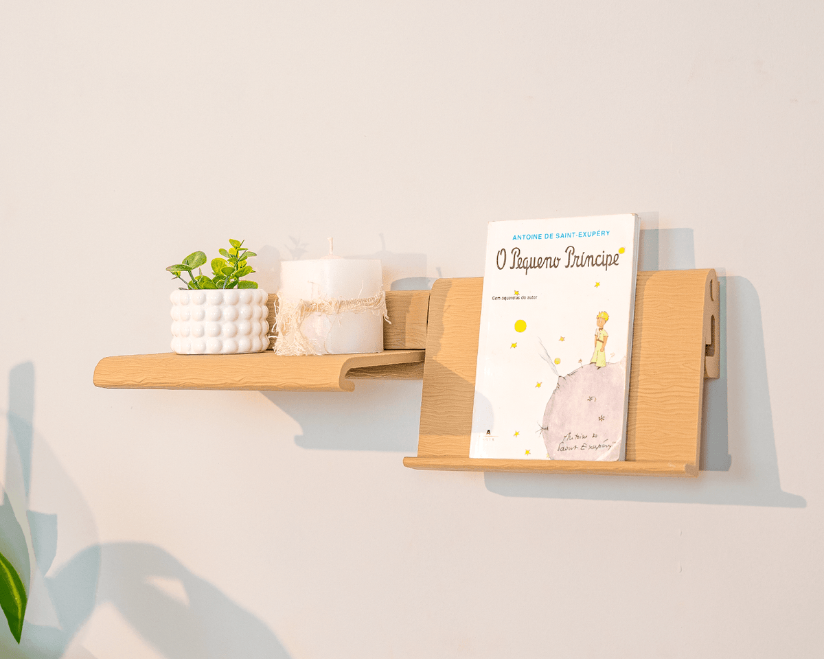 Natural Shelf styled with décor