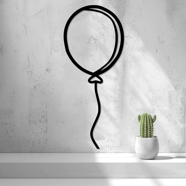 Party Balloon Wall Art — shown in black on a wall