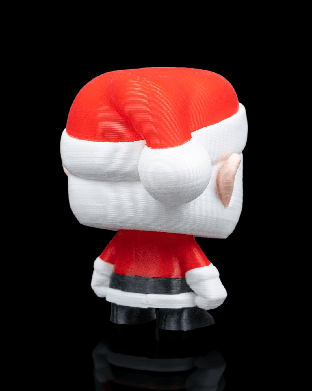 Santy Claus 3D-printed Christmas keyring — rear view