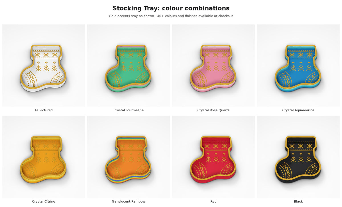 Stocking Tray — colour combinations