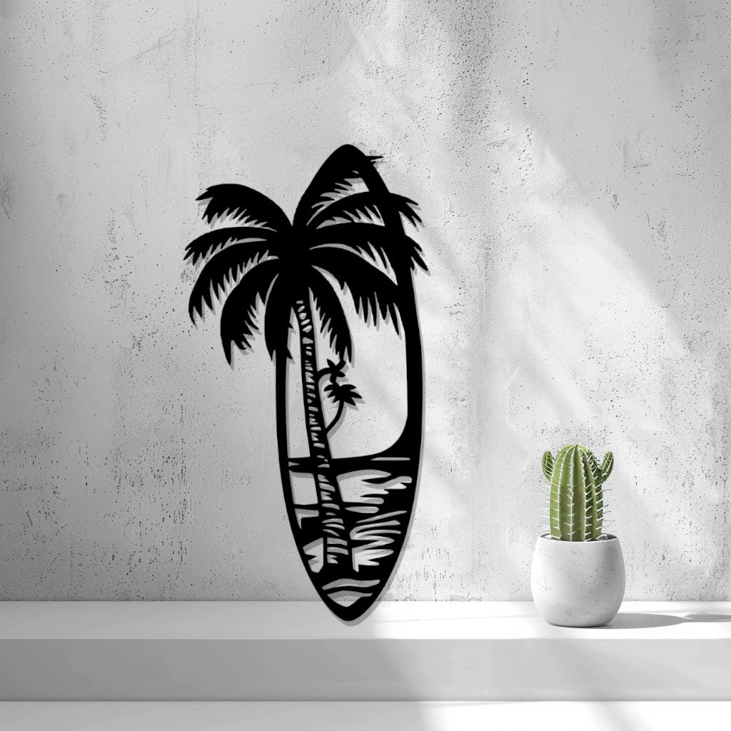 Surfboard Wall Art — another view on a wall