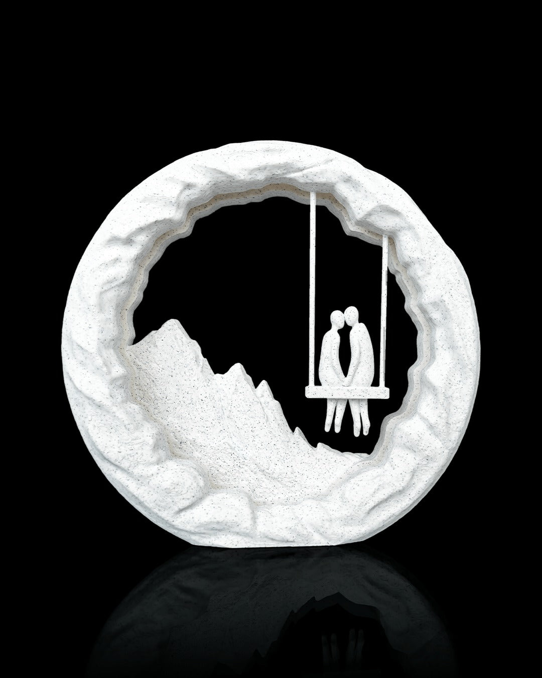 Swing for Two Table Lamp — switched off, white print as pictured