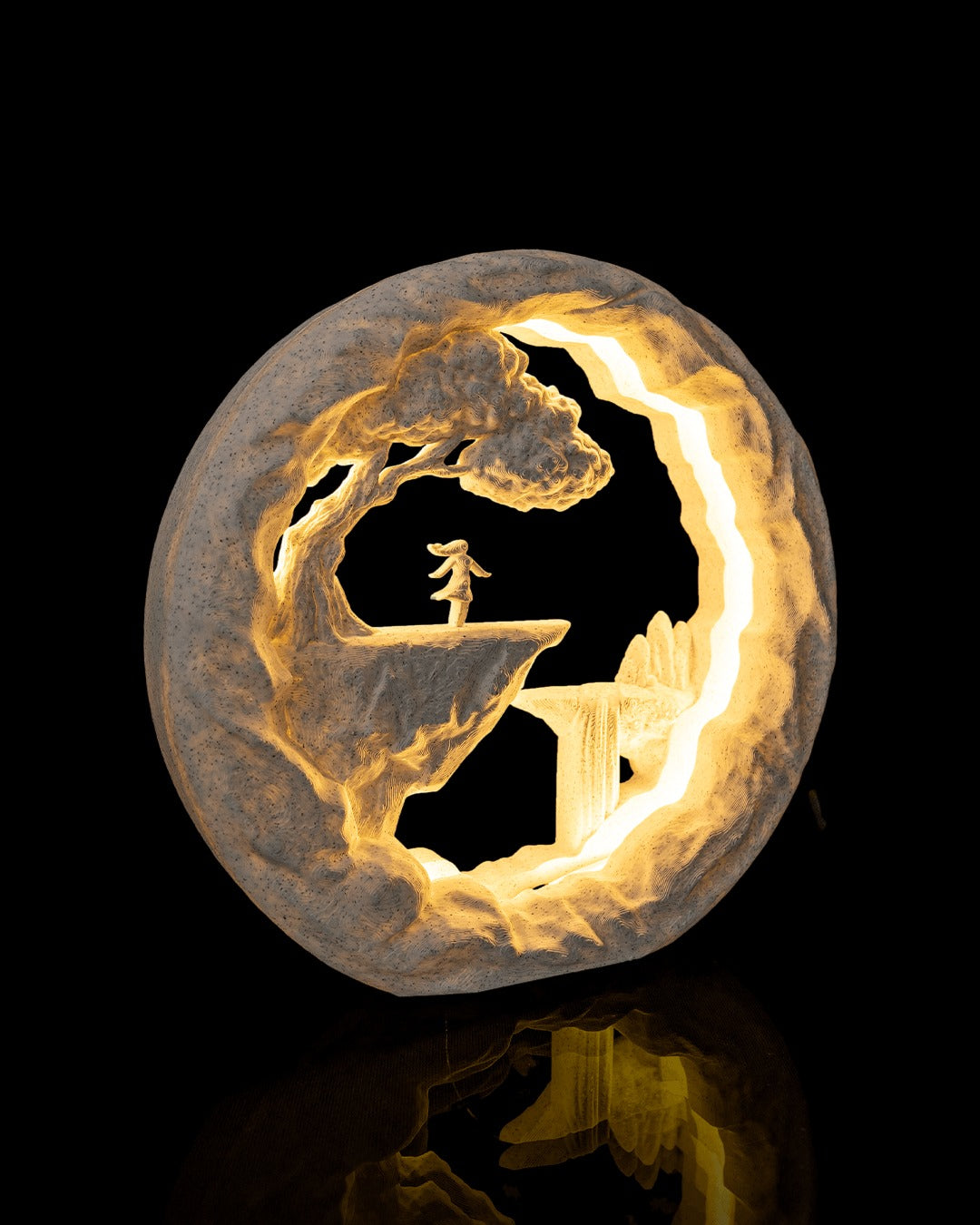 The Dreamer Table Lamp — lit scene up close