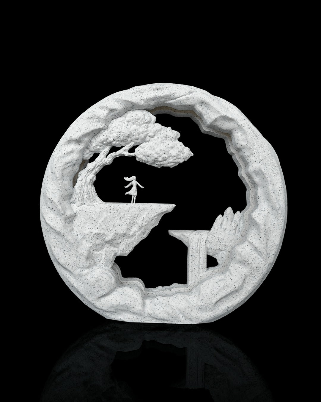The Dreamer Table Lamp — switched off, white print as pictured