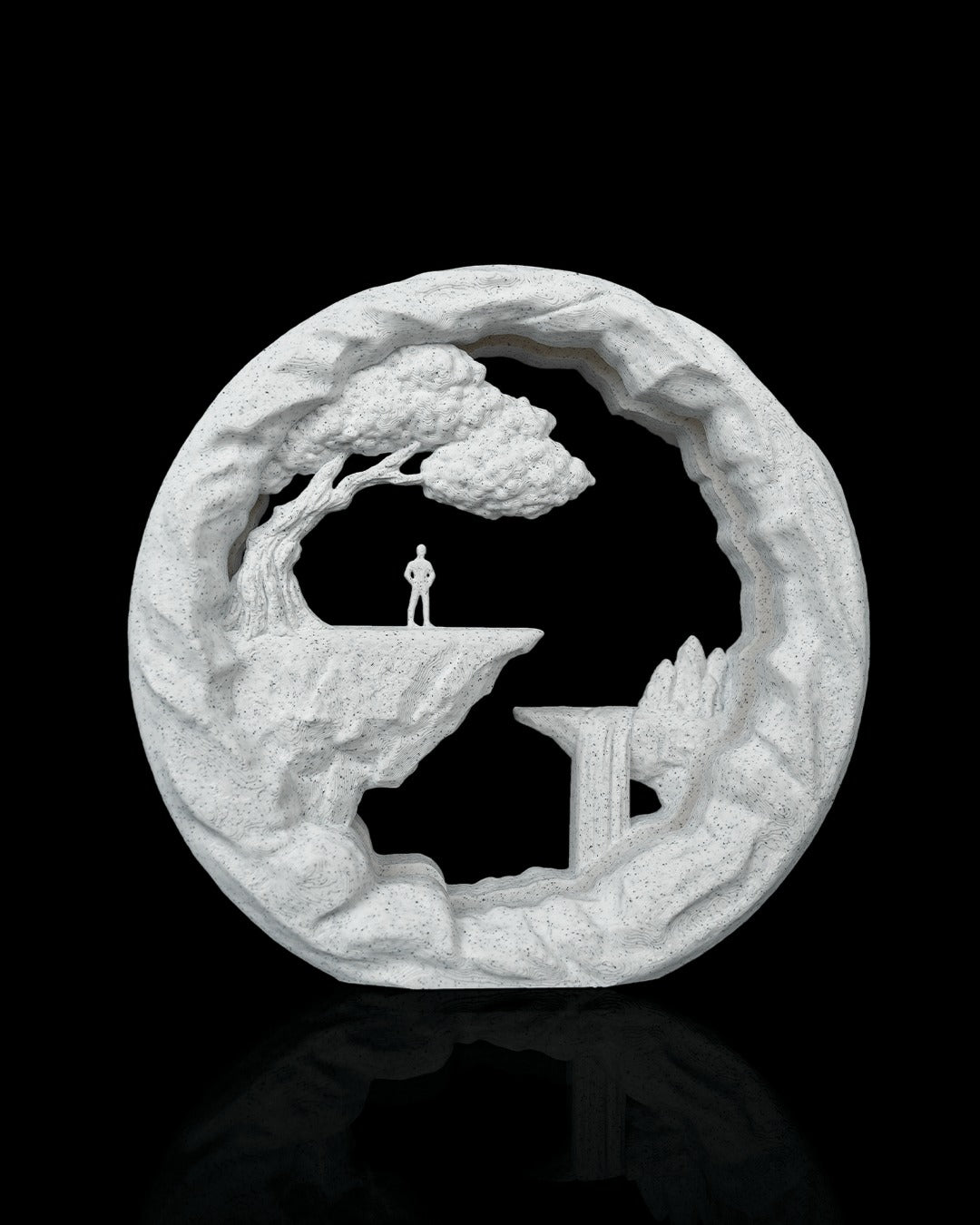 The Wanderer Table Lamp — switched off, white print as pictured