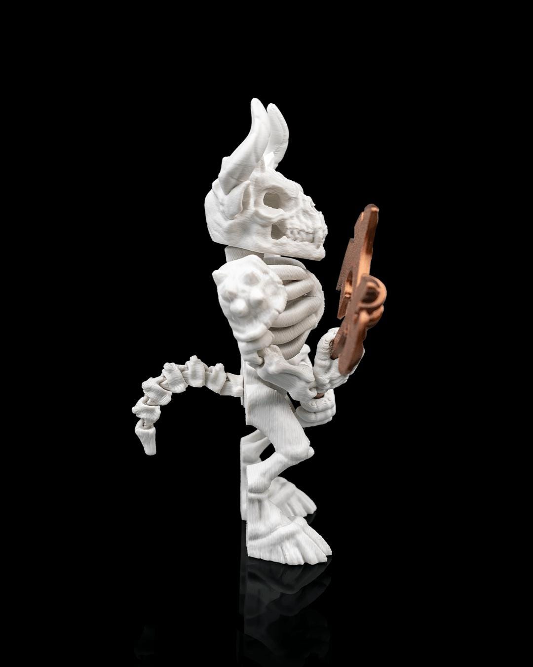 Articulated Minotaur Skeleton Figure: Mythic Labyrinth Collectible, Fantasy Desk Toy
