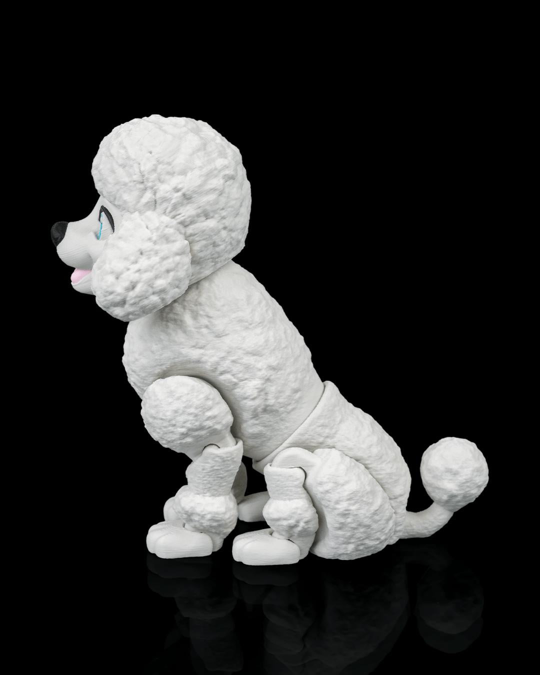 Articulated Poodle Figurine: Barbara, Desk Companion, Dog Lover Gift