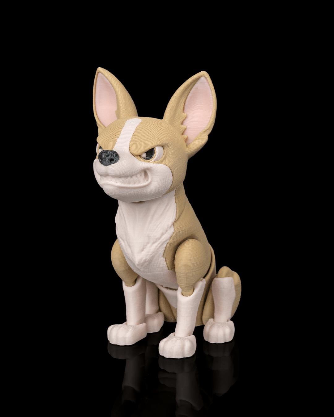 Articulated Chihuahua Desk Toy: Expressive Dog Figurine, Collectible Dog Lover Gift
