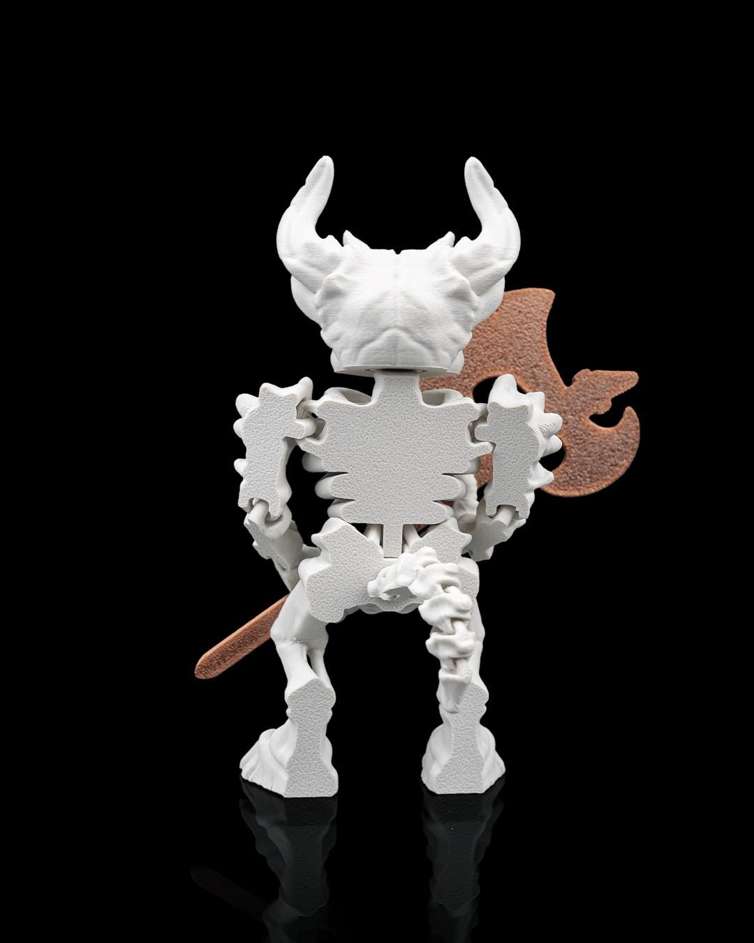 Articulated Minotaur Skeleton Figure: Mythic Labyrinth Collectible, Fantasy Desk Toy