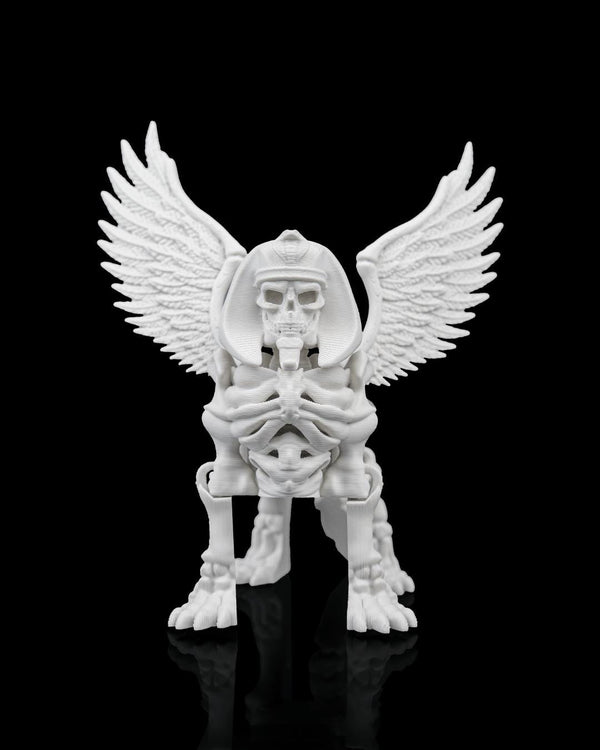 Articulated Sphynix Skeleton Figure: Mythic Labyrinth Collectible, Fantasy Desk Toy