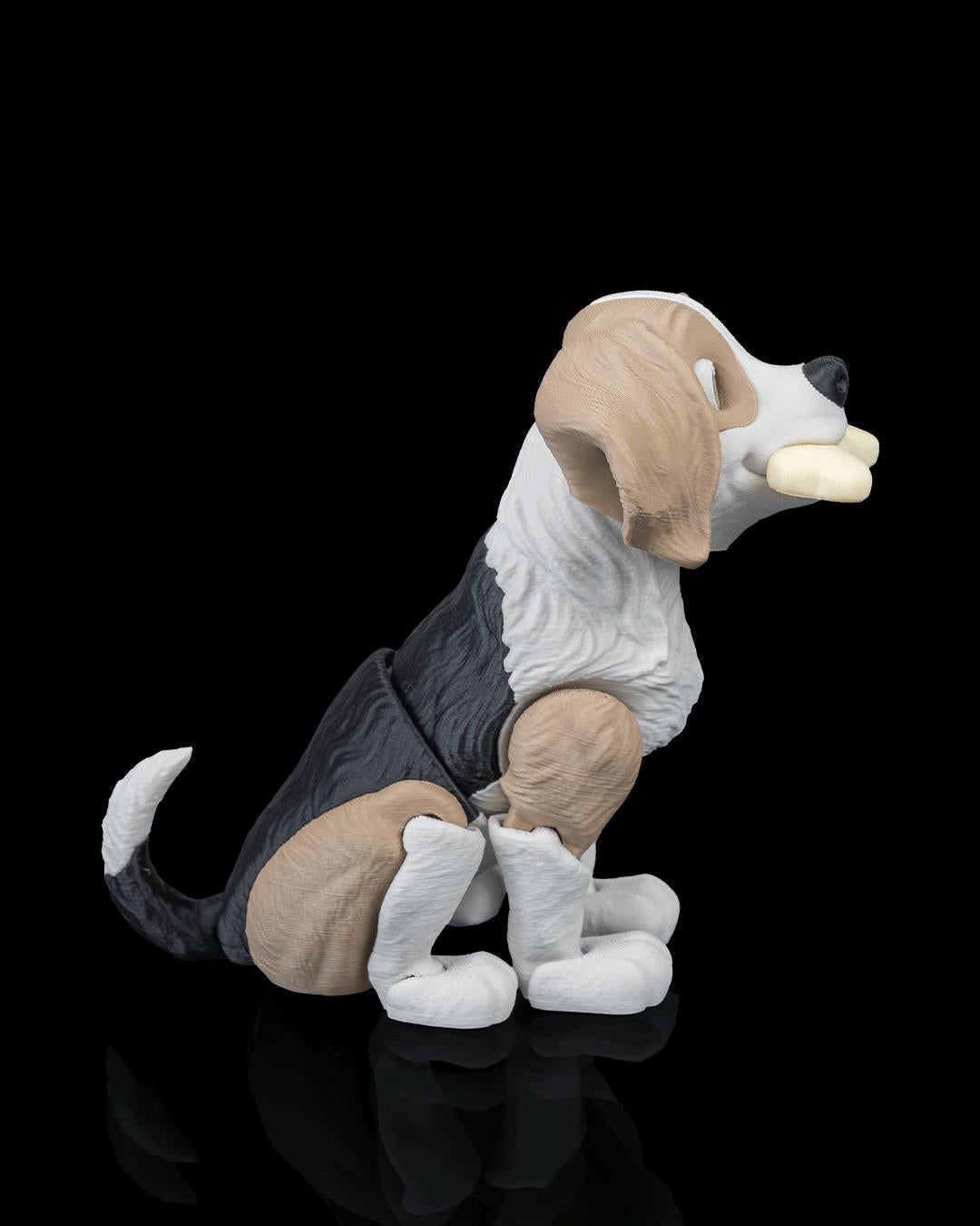 Articulated Beagle Dog Toy: Milo, Lifelike Poseable Desk Buddy, Dog Lover Gift