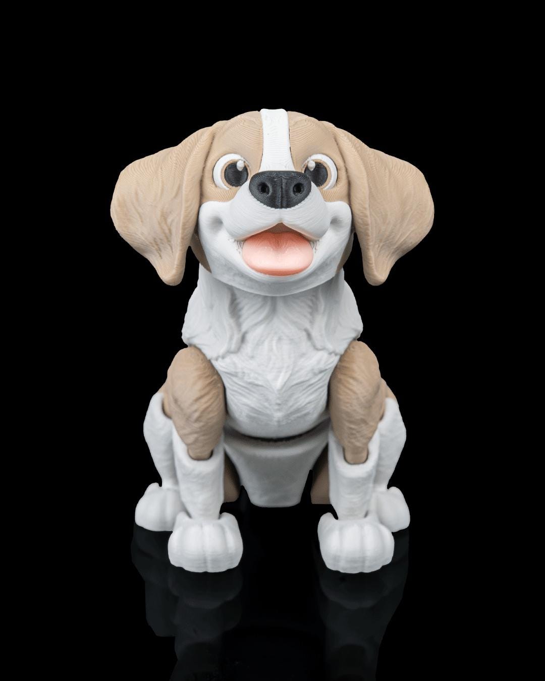 Articulated Beagle Dog Toy: Milo, Lifelike Poseable Desk Buddy, Dog Lover Gift