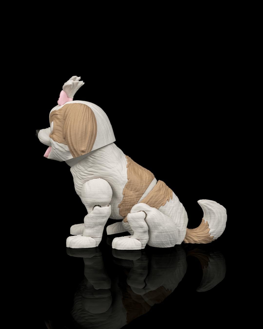 Articulated Shi TzuDog Toy: Princess, Desk Companion, Dog Lover Gift