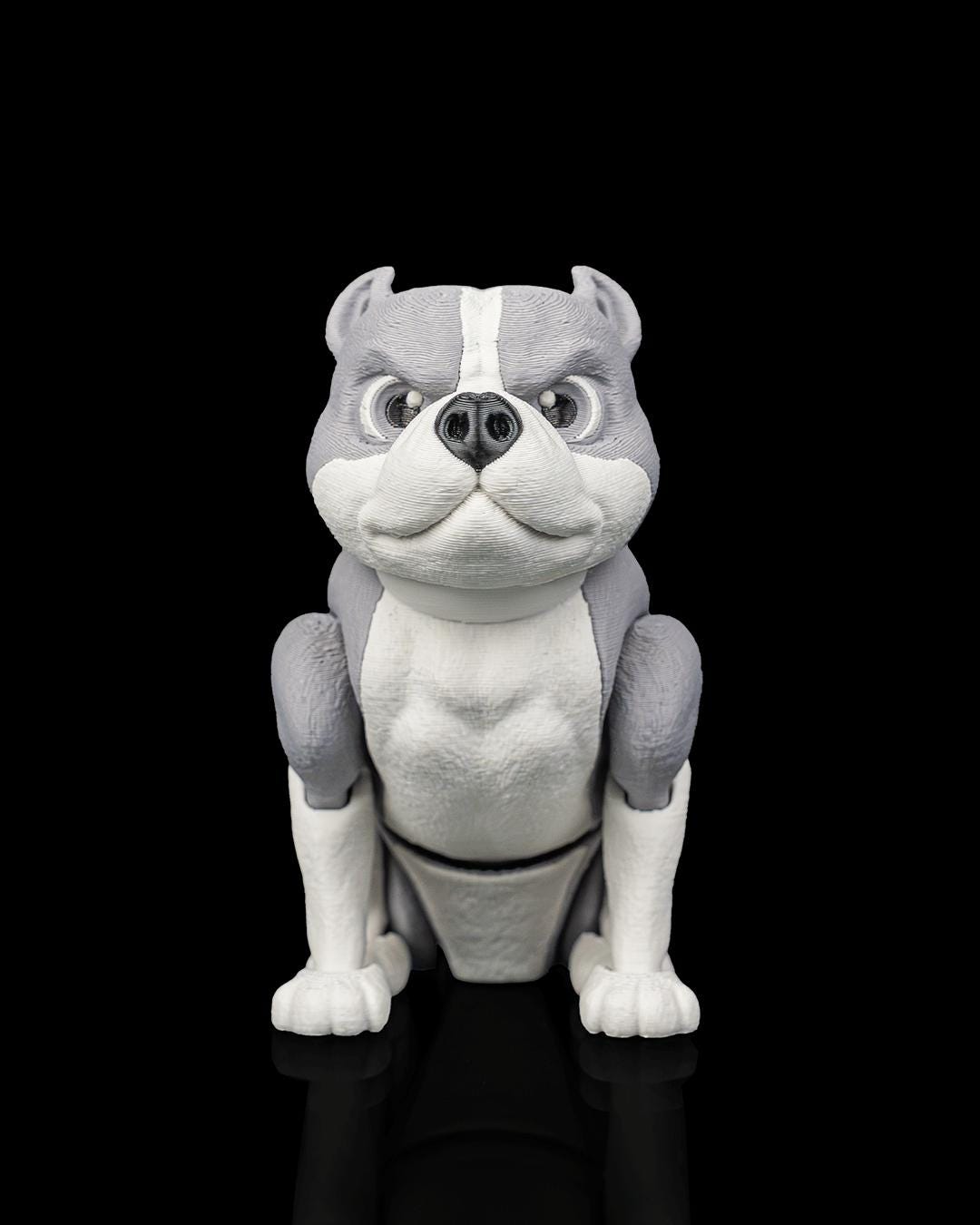 Articulated American Bully Dog Toy: Diesel, Desk Companion, Dog Lover Gift