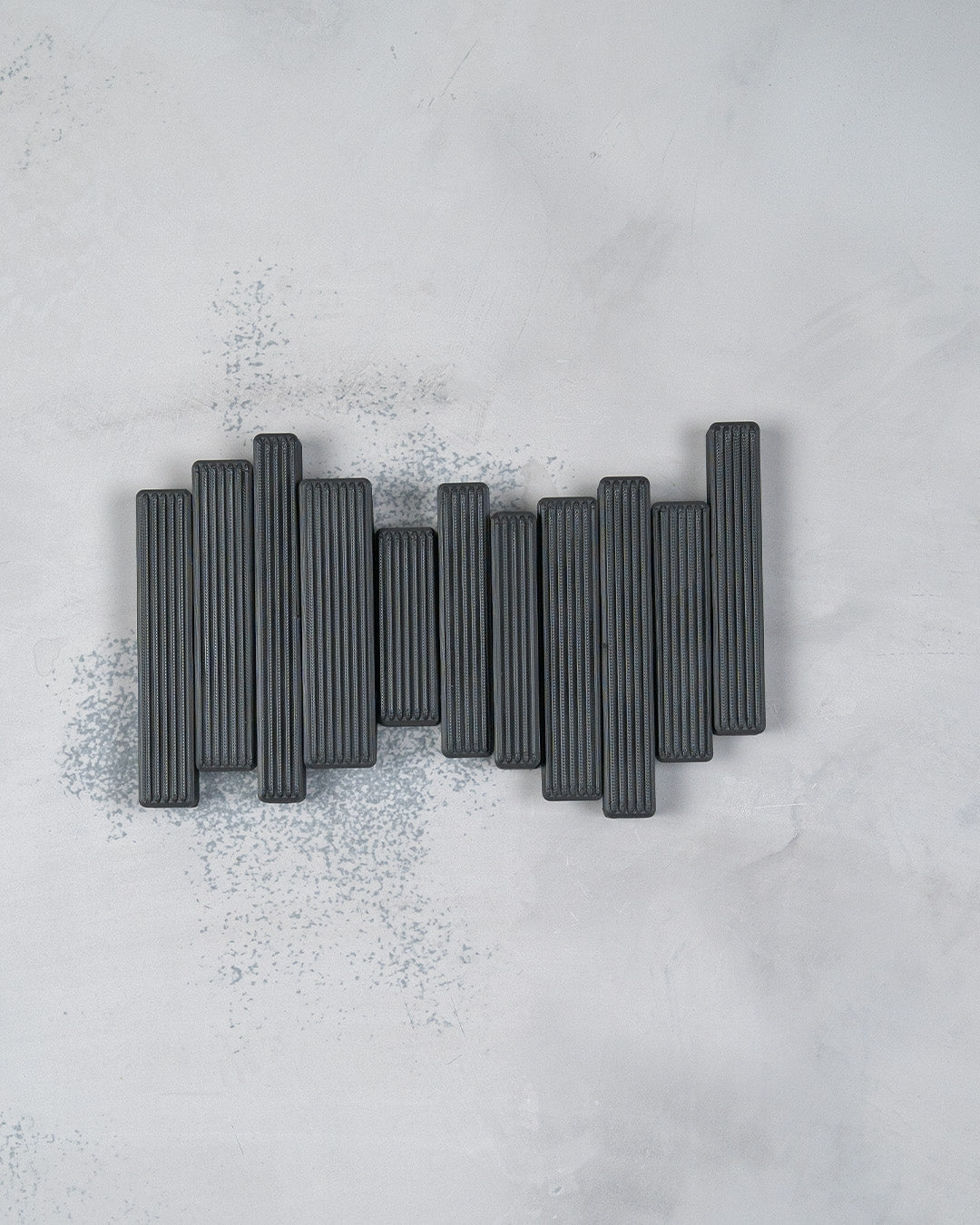 Modern Grid — a 3D-printed wall hook set — three-quarter angle
