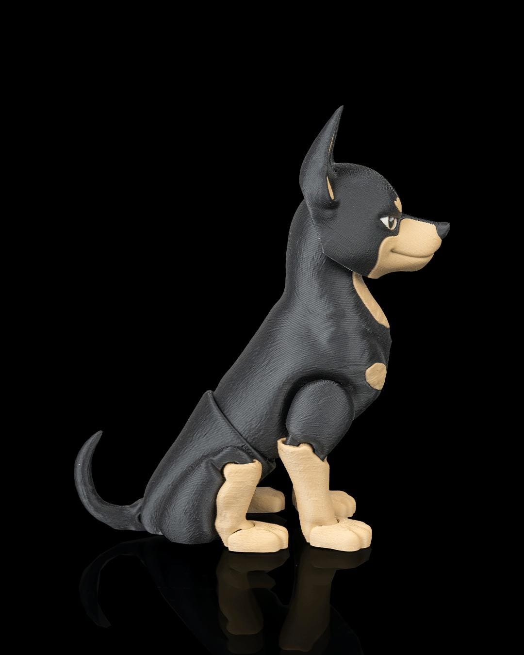 Articulated Doberman Dog Figure: Sleek, Loyal Desk Companion, Dog Lover Gift