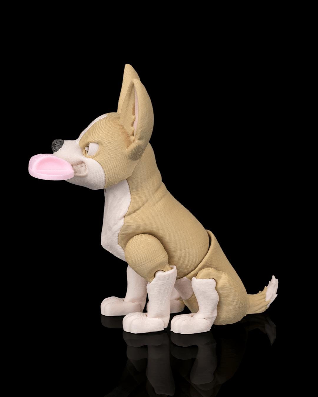 Articulated Chihuahua Desk Toy: Expressive Dog Figurine, Collectible Dog Lover Gift