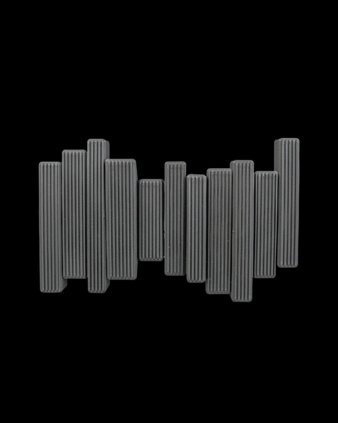 Modern Grid — a 3D-printed wall hook set — rear view