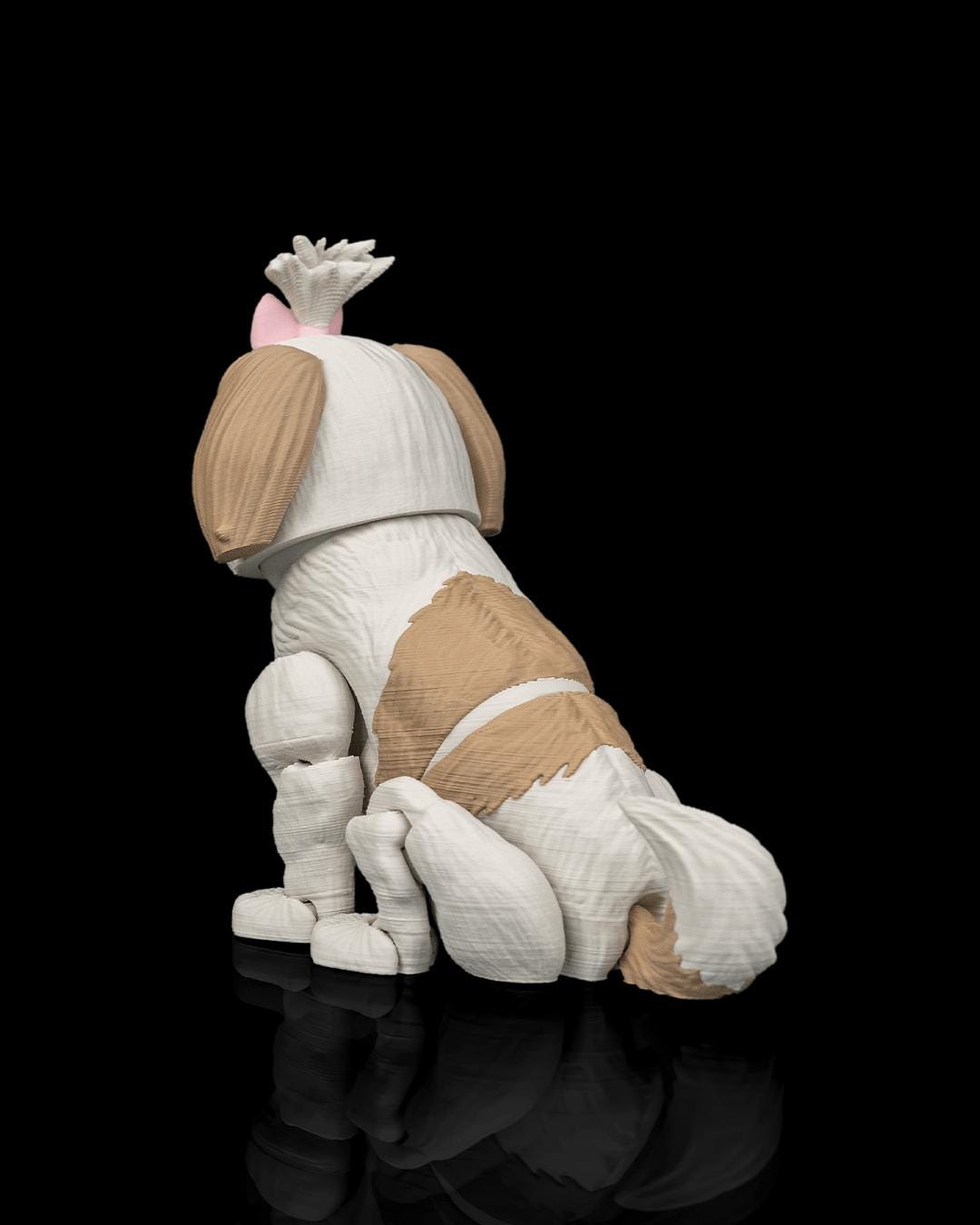 Articulated Shi TzuDog Toy: Princess, Desk Companion, Dog Lover Gift