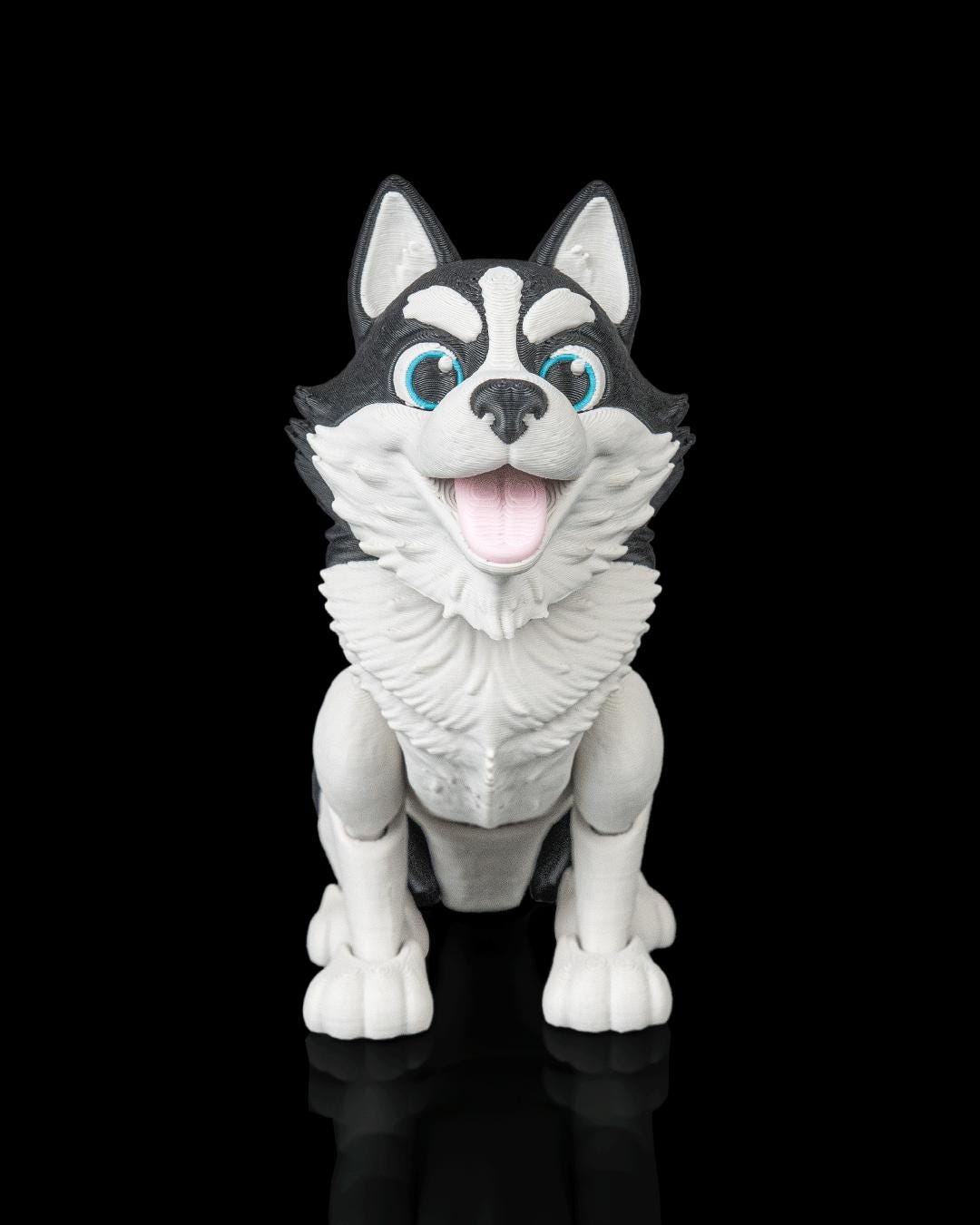 Articulated Husky Dog Toy: Niko, Desk Companion, Dog Lover Gift